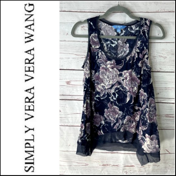 Débardeur Femme Simply Vera Vera Wang – Taille 2X, En Viscose/élasthanne, Noué Au Col, Neuf Avec étiquette